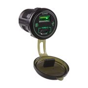 Obrázek USB nabíječka QC3.0 + USB-C, 12/24V