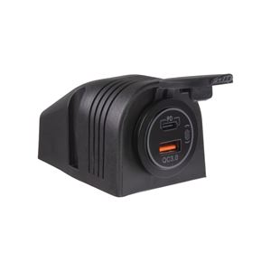 Obrázek z USB + USB-C zásuvka voděodolná v přídavném panelu 