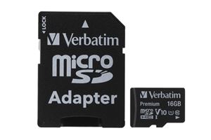 Obrázek z Pametova karta Verbatim 16GB + adapter SD 