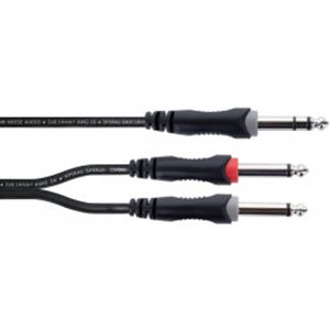 Obrázek z Cordial EY 1.5 VPP 1x jack 6,3 mm stereo / 2x jack 6,3 mm mono, 1,5 m 