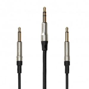 Obrázek z MEZE AUDIO kabel mono 3.5mm-3.5mm s mikrofonem, 1.2m, B/S 