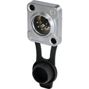 Obrázek REAN 5P XLR receptacle male IP65 chrome/tin