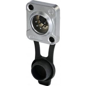 Obrázek z REAN 5P XLR receptacle male IP65 chrome/tin 