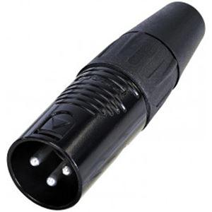 Obrázek z REAN 3P XLR cable connector male black/silver contacts - bulk 