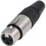 Obrázek z REAN 3P XLR cable connector female chrome/silver contacts 