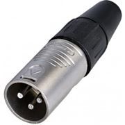 Obrázek REAN 3P XLR cable connector male chrome/silver contacts