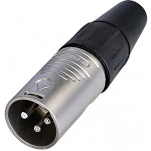 Obrázek z REAN 3P XLR cable connector male chrome/silver contacts 