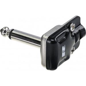 Obrázek z REAN stereo 6,3mm JACK, pan head right-angle black housing, tin plated contacts 