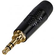 Obrázek REAN 3,5mm Jack stereo 3 POLE black shell - gold plated contacts
