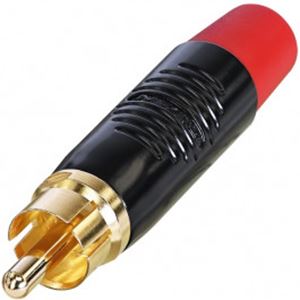 Obrázek z REAN RCA cable connector black/red boot 
