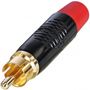Obrázek z REAN RCA cable connector black/red boot 