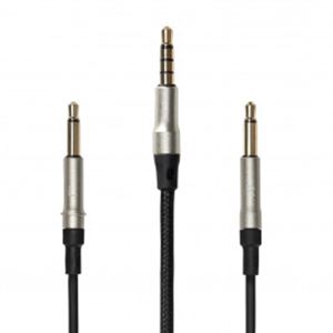 Obrázek z MEZE AUDIO kabel mono 3.5mm-3.5mm s mikrofonem, 1.5m, B/S 