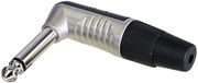 Obrázek REAN Mono 6,3mm JACK, right-angle chrome plated housing, tin plated contacts